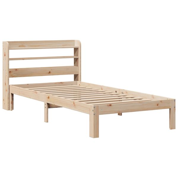 vidaXL Bed Frame with Headboard without Mattress 75x190 cm Small Single