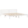 vidaXL Bed Frame without Mattress White 200x200 cm Solid Wood Pine