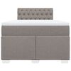 vidaXL Box Spring Bed with Mattress Taupe 120x200 cm Fabric
