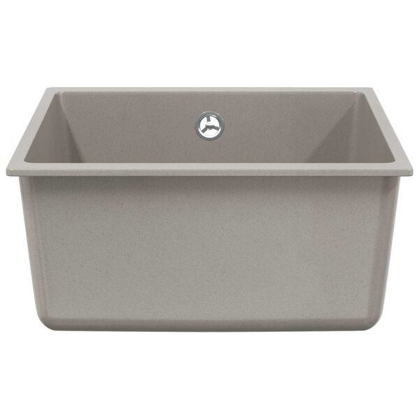 vidaXL Sink Grey 430 x 460 mm 80% Quartz and 20% Resin