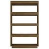 vidaXL Book Cabinet/Room Divider Honey Brown 80x35x135 cm Solid Pinewood