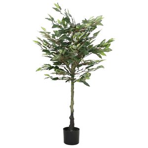 vidaXL Artificial Ficus Tree 480 Leaves 130 cm Green