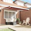 vidaXL Retractable Awning Red and Black 350 x 250 cm Fabric and Metal