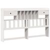 vidaXL Bookcase Bed without Mattress White 180x200 cm Super King Solid Wood Pine