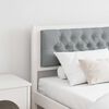 vidaXL Headboard Other White and light grey 160 cm Solid pine wood