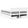 vidaXL Bed with Drawers and Mattress White 120x200 cm Solid Wood Pine