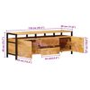 vidaXL Storage Cabinets Brown 110 x 30 x 40 cm Solid Mango Wood