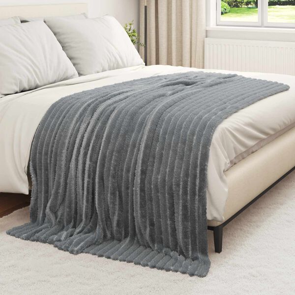 vidaXL Throw Blankets 6 pcs Dark Grey 200 x 150 cm Fleece