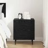 vidaXL Bedside Cabinet Black Oak 40 x 35 x 47.5 cm Engineered Wood
