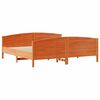 vidaXL Bed Frame without Mattress Wax Brown 160x200 cm Solid Wood Pine
