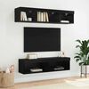 vidaXL TV Cabinets 2 pcs Black Oak 60 x 30 x 30 cm Engineered Wood