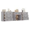 vidaXL Sideboards 3 pcs Grey Sonoma Engineered Wood