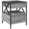 vidaXL Coffee Table with Infinity LED Grey Sonoma 40x40x51 cm