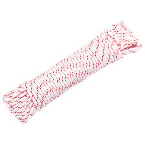 vidaXL Pull Starter Cord White and Red &Oslash;3 mm 10 m Nylon
