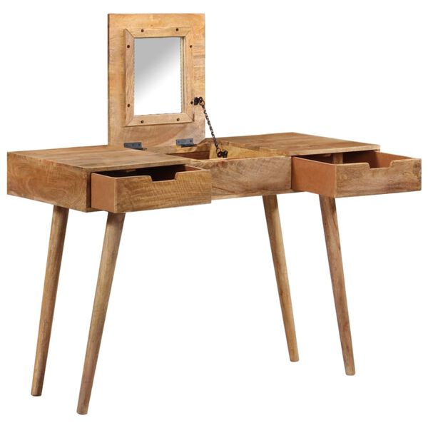 vidaXL Dressing Table 112x45x76 cm Solid Mango Wood