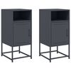 vidaXL Bedside Cabinets 2 pcs Anthracite 36x39x78 cm Steel