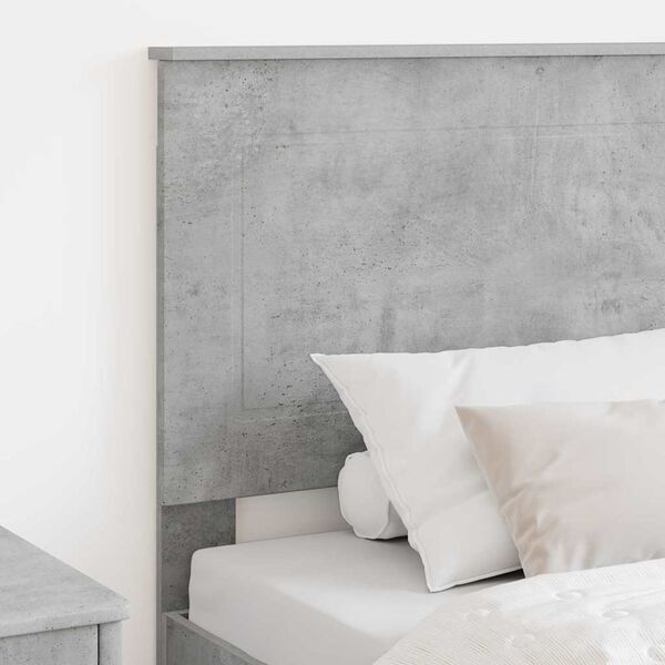 vidaXL Headboard with Headboard Concrete Grey 75 cm Engineered Wood