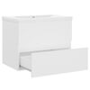 vidaXL Sink Cabinet with Built-in Basin White Engineered Wood