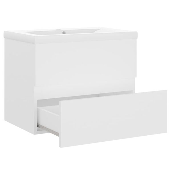 vidaXL Sink Cabinet with Built-in Basin White Engineered Wood