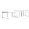 vidaXL Dog Kennel Silver 6.05 m² Steel