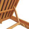 vidaXL Sun Lounger Reclining with Cushion Dark Grey Solid Acacia Wood