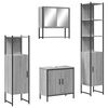 vidaXL 4 Piece Bathroom Furniture Set Grey Sonoma Engineered Wood
