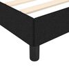 vidaXL Bed Frame without Mattress Black 90x190 cm Single Single Fabric