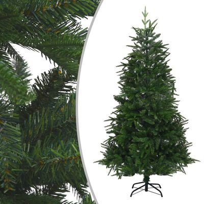 vidaXL Artificial Christmas Tree LEDs&Ball Set Green 210 cm PVC&PE