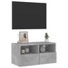 vidaXL TV Wall Cabinet Concrete Grey 60x30x30 cm Engineered Wood