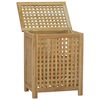vidaXL Laundry Basket Natural Solid Teak Wood