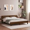 vidaXL Bed Frame without Mattress Brown Oak 200x200 cm