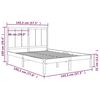 vidaXL Bed Frame without Mattress 140x190 cm Solid Wood Pine