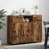 vidaXL Wooden Cabinet Smoked Oak 88.5 x 30.5 x 73 cm Engineered Wood