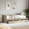 vidaXL Daybed with Drawers without Mattress Sonoma Oak 90x190 cm Single