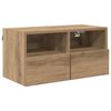 vidaXL TV Wall Cabinets Wall-mounted 2 pcs Artisan Oak 60 x 30 x 30 cm