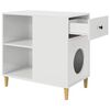 vidaXL Cat House Gloss White 72 x 42.5 x 70 cm Engineered Wood