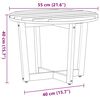 vidaXL Garden Side Table Round Ø55x40 cm Solid Wood Acacia