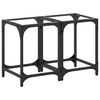 vidaXL Coffee Tables with Transparent Glass Top 2 pcs 30x30x40 cm Steel