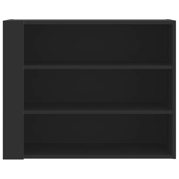 vidaXL Wall Cabinet Black 75x35x60 cm Engineered Wood