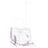 vidaXL Pet Bike Trailer Orange and Grey 54.5 x 120 x 161 cm