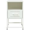 vidaXL Bedside Cabinets 2 pcs White 36x39x60.5 cm Steel