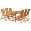 vidaXL 7 Piece Outdoor Dining Set Solid Acacia Wood