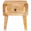 vidaXL End Table with Drawer Brown 40 x 32 x 46 cm Solid Mango Wood