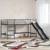 vidaXL Kids'Loft Bed Frame with Slide Black and Anthracite