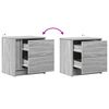 vidaXL Bedside Cabinets with LED Lights 2 pcs Grey Sonoma Engineered Wood