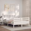 vidaXL Bed Frame without Mattress White 140x200 cm Solid Wood