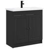 vidaXL Bathroom Furniture Set Black 56 x 37.5 x 81 cm Engineered Wood