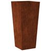 vidaXL Garden Planter 35x35x75 cm Weathering Steel