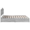 vidaXL Storage Bed Grey Sonoma 200 x 200 cm Engineered Wood
