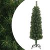 vidaXL Artificial Christmas Tree | Green | PVC | Slim | Collapsible
